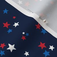stars sm red white and royal on navy blue || independence day USA american fourth of july 4th