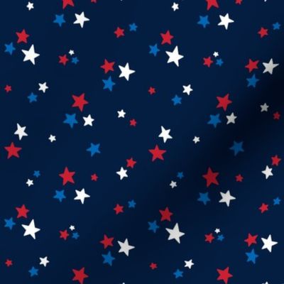 stars sm red white and royal on navy blue || independence day USA american fourth of july 4th