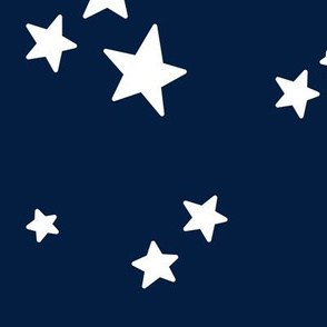 stars lg white on navy blue || independence day USA american fourth of july 4th