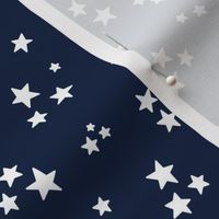 stars sm white on navy blue || independence day USA american fourth of july 4th