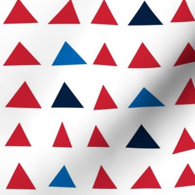 triangles red white royal and navy blue || independence day USA american fourth of july 4th