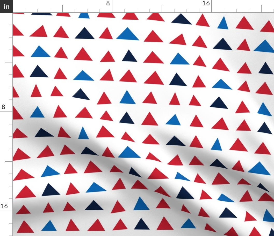 triangles red white royal and navy blue || independence day USA american fourth of july 4th