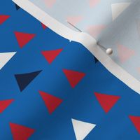 triangles sm red white navy on royal blue || independence day USA american fourth of july 4th