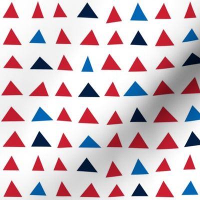 triangles sm red white royal and navy blue || independence day USA american fourth of july 4th