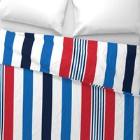 turkish stripes red white royal and navy blue vertical || independence day USA american fourth of july 4th