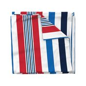 turkish stripes red white royal and navy blue vertical || independence day USA american fourth of july 4th