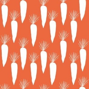 Carrot Silhouetted| White Orange Veg|Renee Davis