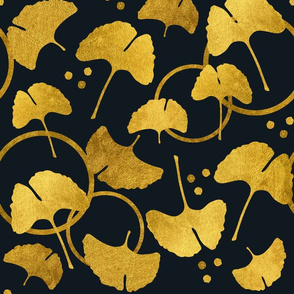 Ginkgo Gold on Black