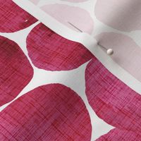 Watercolor Dots Linen Texture - red