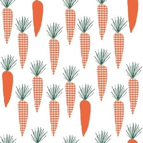 Gingham Carrots |Orange Garden Veg|Renee Davis