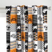 Jeep//A little Dirt Never Hurt//Orange - Wholecloth Cheater Quilt