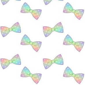 Rainbow Polka Dot Bow Ties