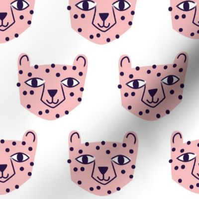 Cheetah Pink on White