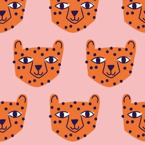 Cheetah Orange on Pink