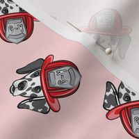 Dalmatian fire dogs   - pink - LAD19