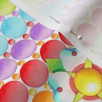 Groovy Rainbow Polka Dot Floral