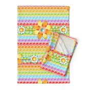 Groovy Rainbow Polka Dot Floral