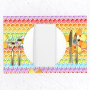 Groovy Rainbow Polka Dot Floral