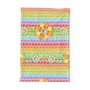 Groovy Rainbow Polka Dot Floral