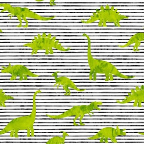 Dinosaurs - Dinos watercolor - bright green - LAD19