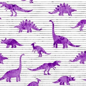 Dinosaurs - Dinos watercolor - purple - LAD19