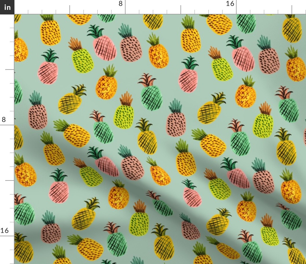 Summer Pineapple // Misty Mint