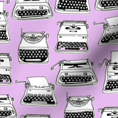 typewriters - lilac