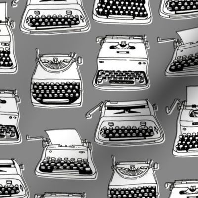 typewriters - grey