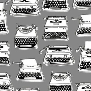 typewriters - grey