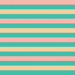 Stripe Turquoise Yellow Pink