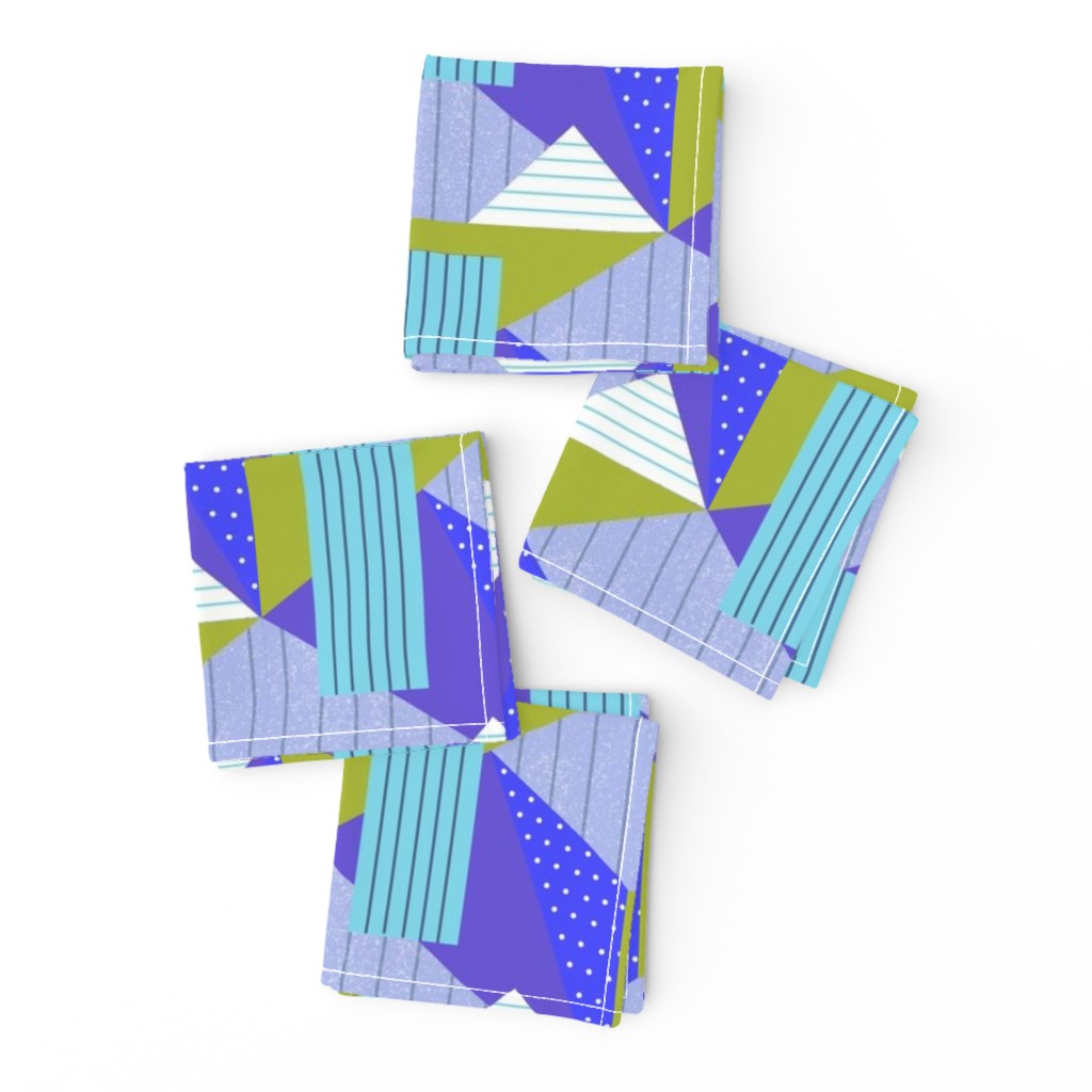 mini Mid-century Pyramids-blue