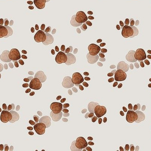 Paw Prints Taupe
