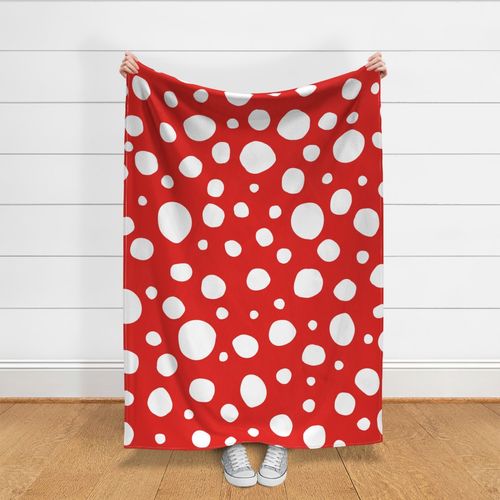 Dots Red & White - XL Scale - Mushroom Amanita Costume Polka Spots Cosplay