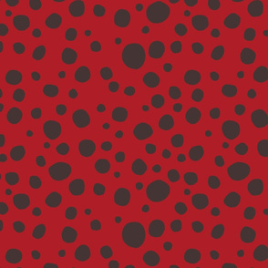 Ladybug Black and Red Dots