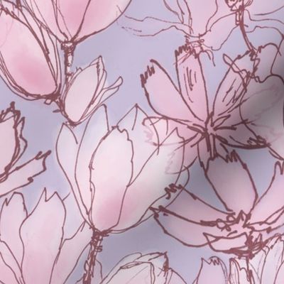 Pastel Floral Lavender Lilac