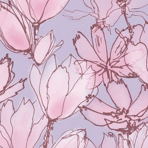 Pastel Floral Lavender Lilac