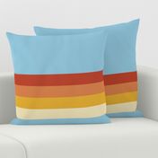 Retro Stripes Light Blue and Orange Stripes No Space-01