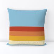 Retro Stripes Light Blue and Orange Stripes No Space-01