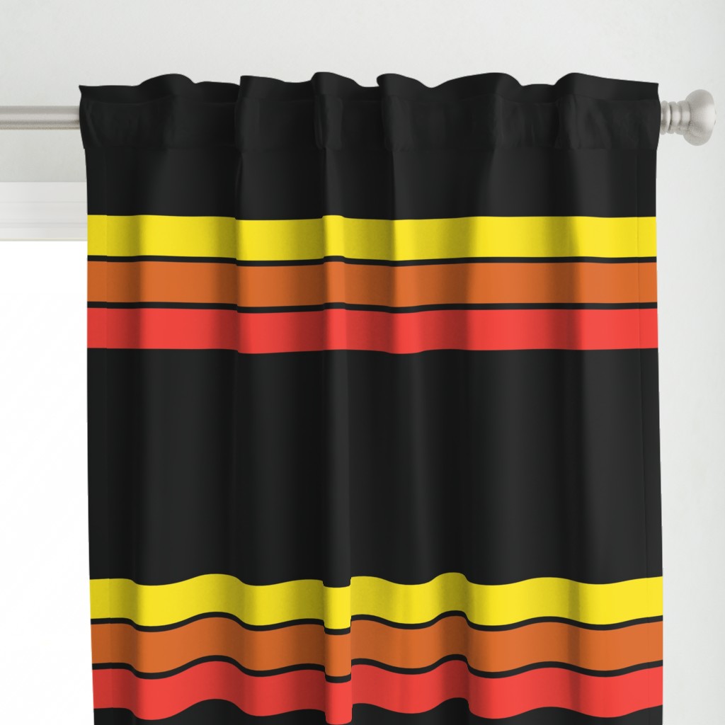 Retro Stripes Black Orange Yellow Red-01