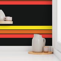 Retro Stripes Black Orange Yellow Red-01