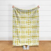 shibori stars n squares yellow grain