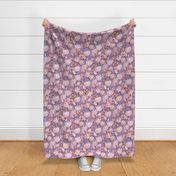 Pink Floral Pastel Purple Large Scale