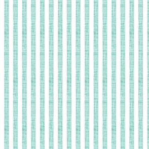 aqua linen 1/4" vertical stripes