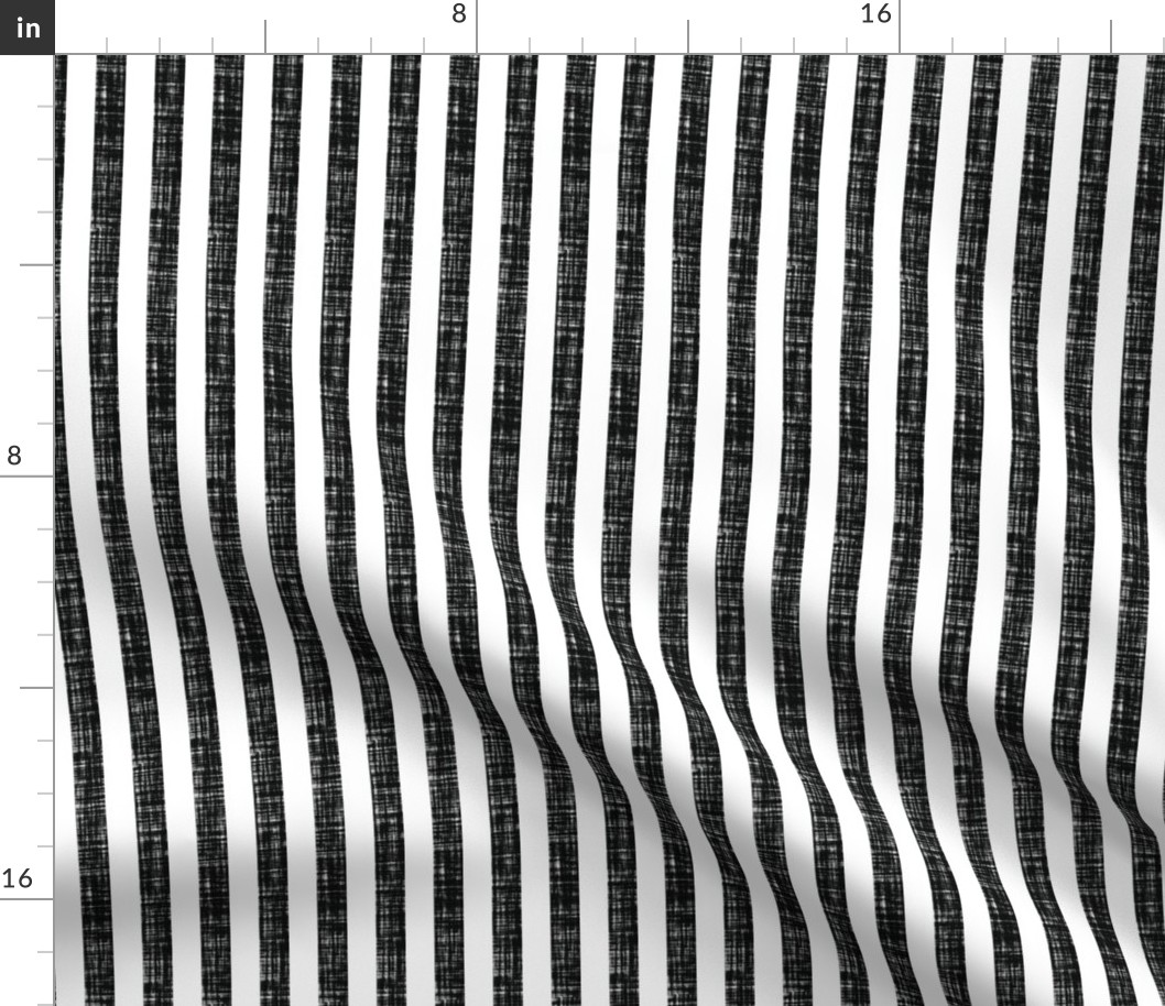 blackest black linen 1/2" vertical stripes