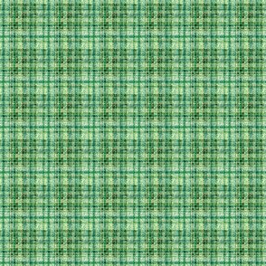 Mini Prints: Soft and Green Teeny Tiny Emerald Plaid