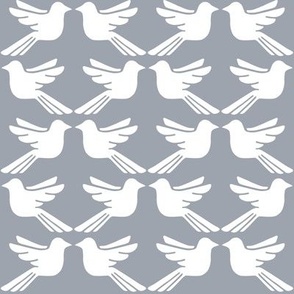 Bird Lattice Gray and White