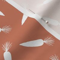 Tossed Carrot Silhouette  Muted|Easter Spring|Rene...