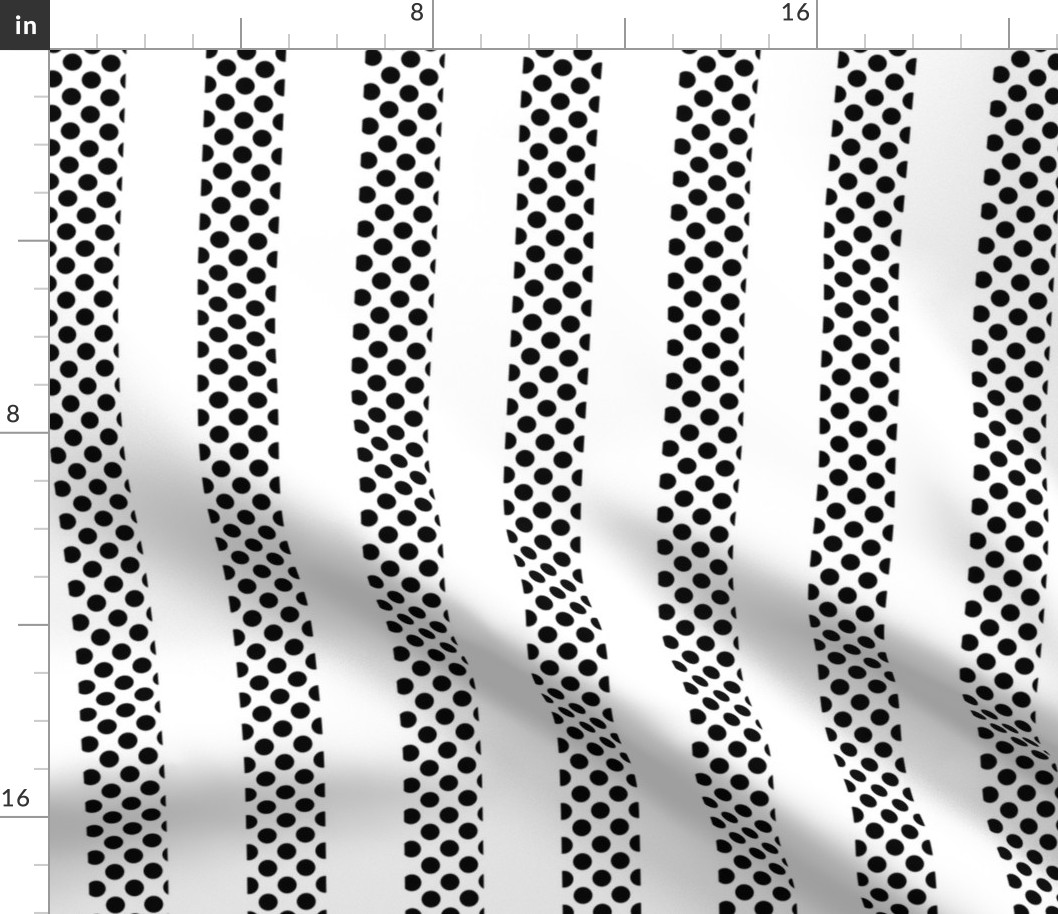 Black Polka Dotted Stripes