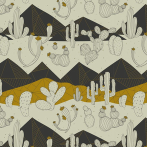 Desert Cactus Sand Color Pattern Woman fashion, cactus wallpaper, geometric