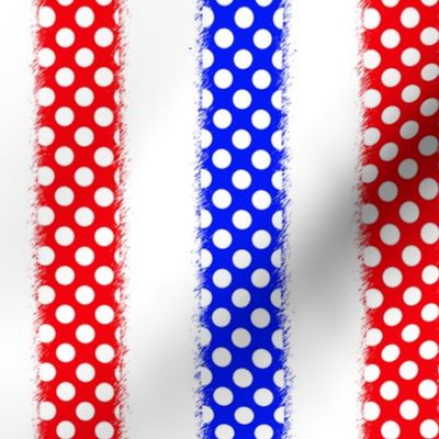 Red White and Blue Polka Dotted Stripes